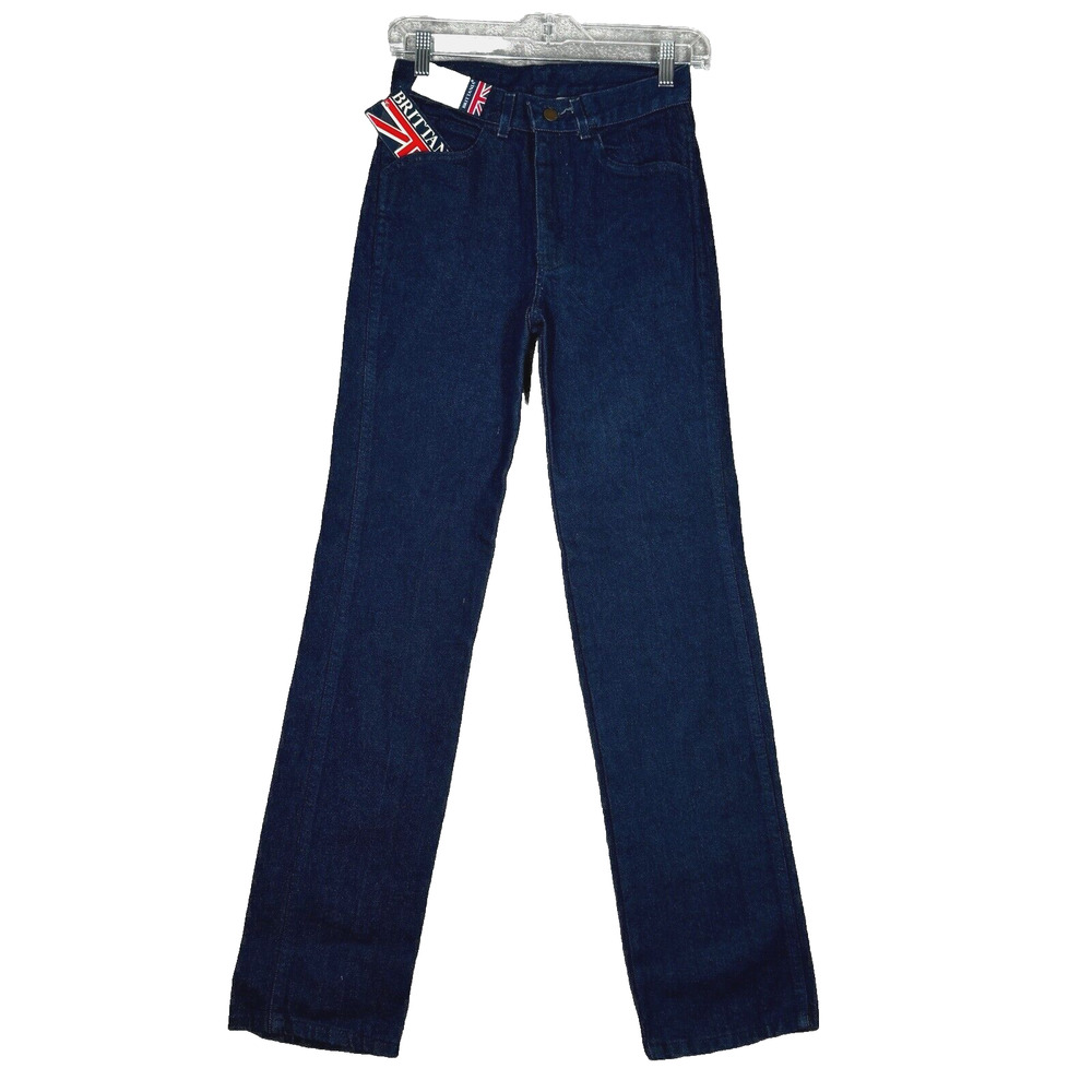 Brittania Jeans‎ Womens 4 27 Blue Straight Student High Waisted Classic Vintage
